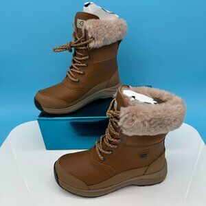 UGG Women's Zaylee Sherpa Lined Waterproof‎ Winter Snow Boot, Size 6, Chestnut